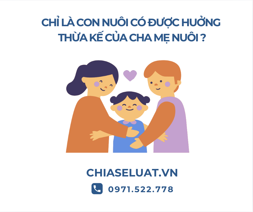CHỈ LÀ CON NUÔI CÓ ĐƯỢC HUỞNG  THỪA KẾ CỦA CHA MẸ NUÔI ?