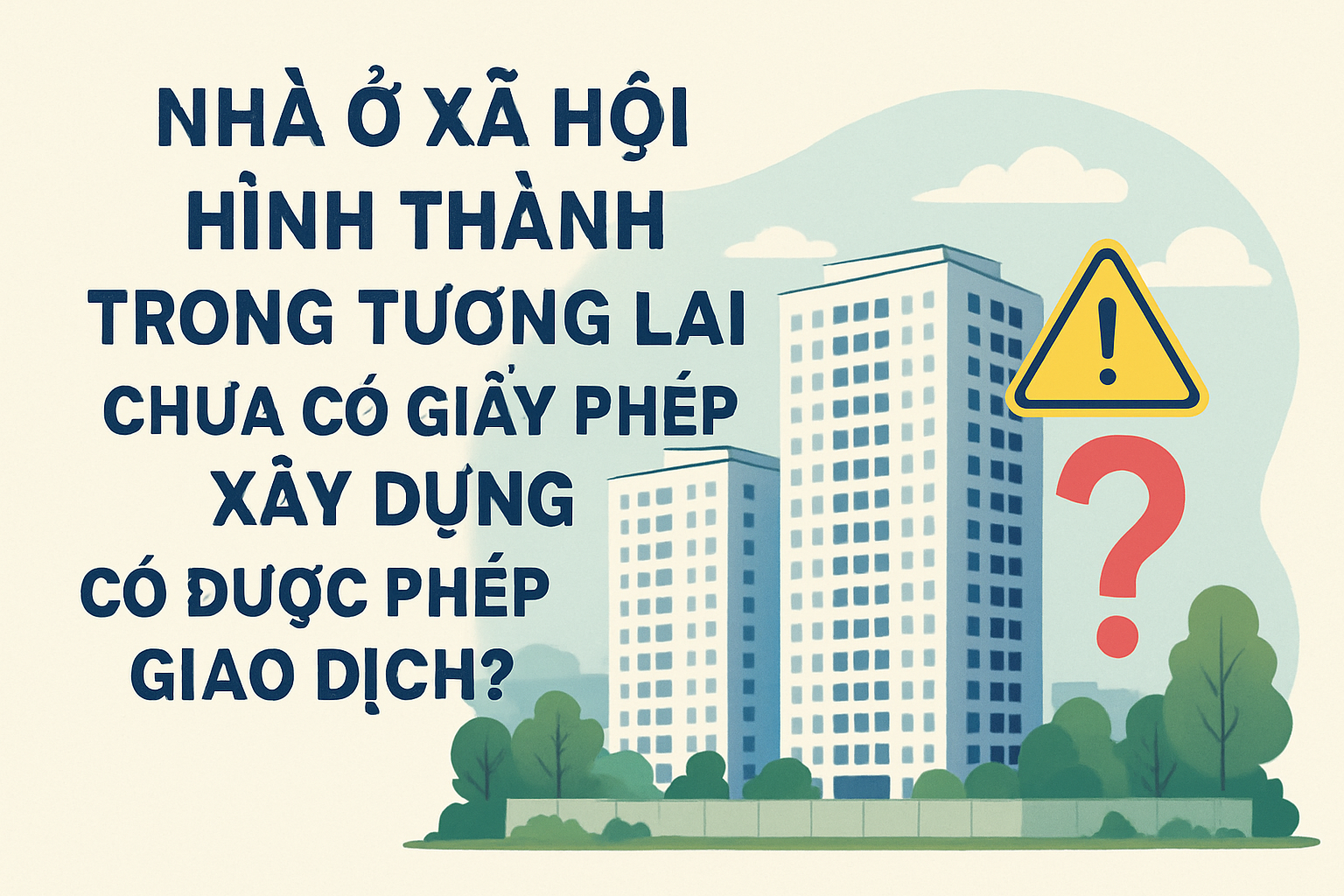 Nhà ở xã hội hình thành trong tương lai chưa có giấy phép xây dựng có được phép giao dịch?