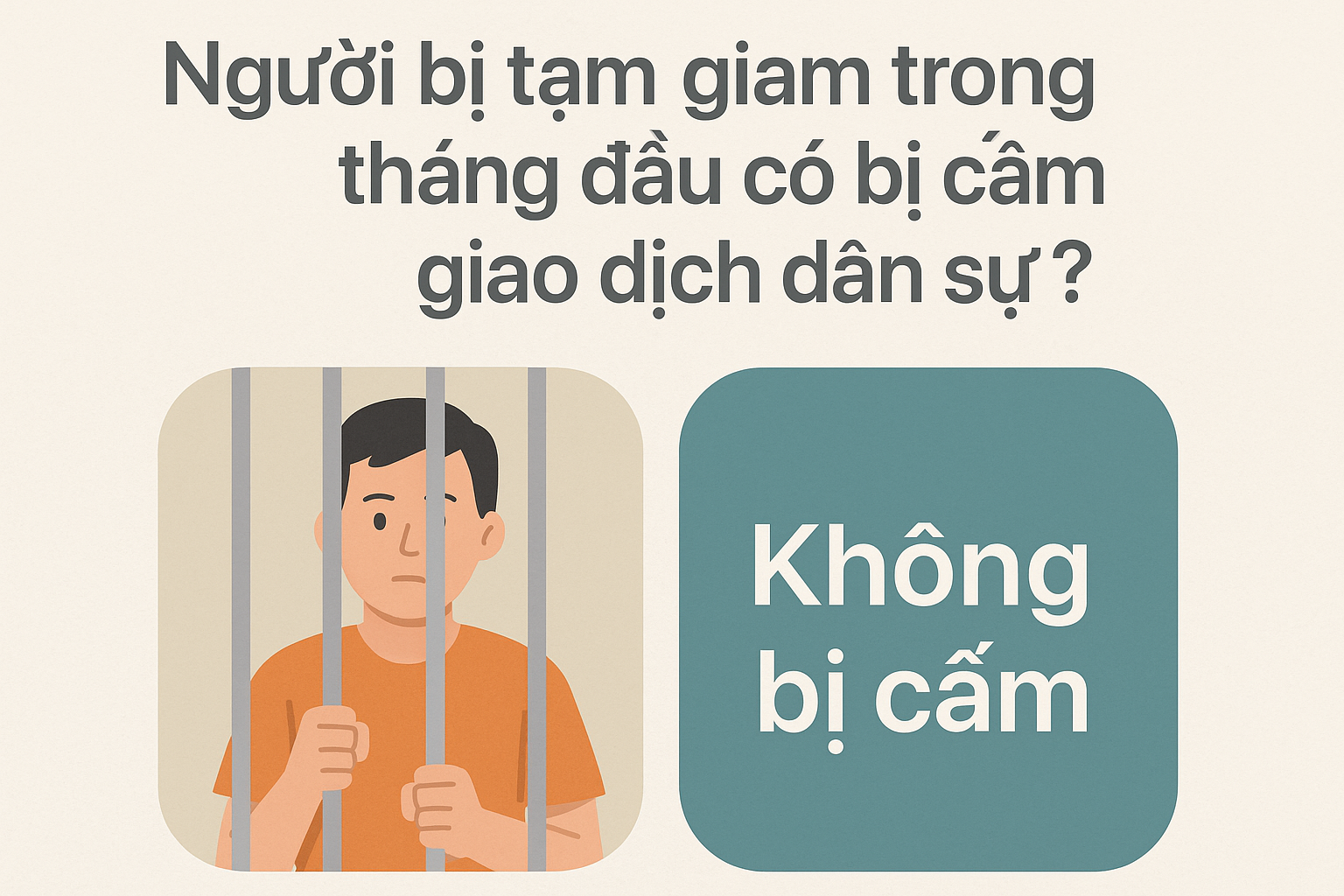 Người bị tạm giam trong tháng đầu có bị cấm giao dịch dân sự?