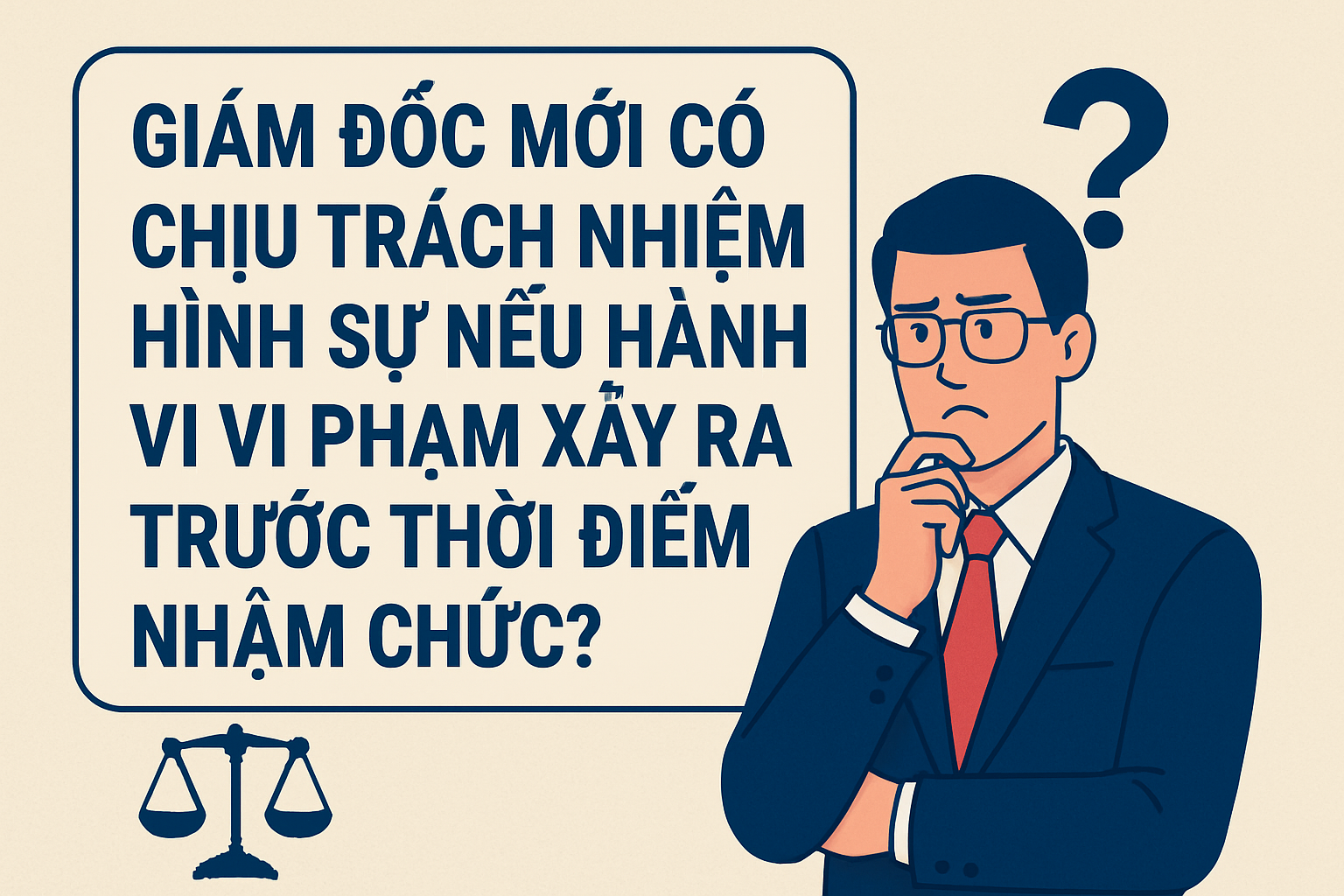 Giám đốc mới có chịu trách nhiệm hình sự nếu hành vi vi phạm xảy ra trước thời điểm nhậm chức?