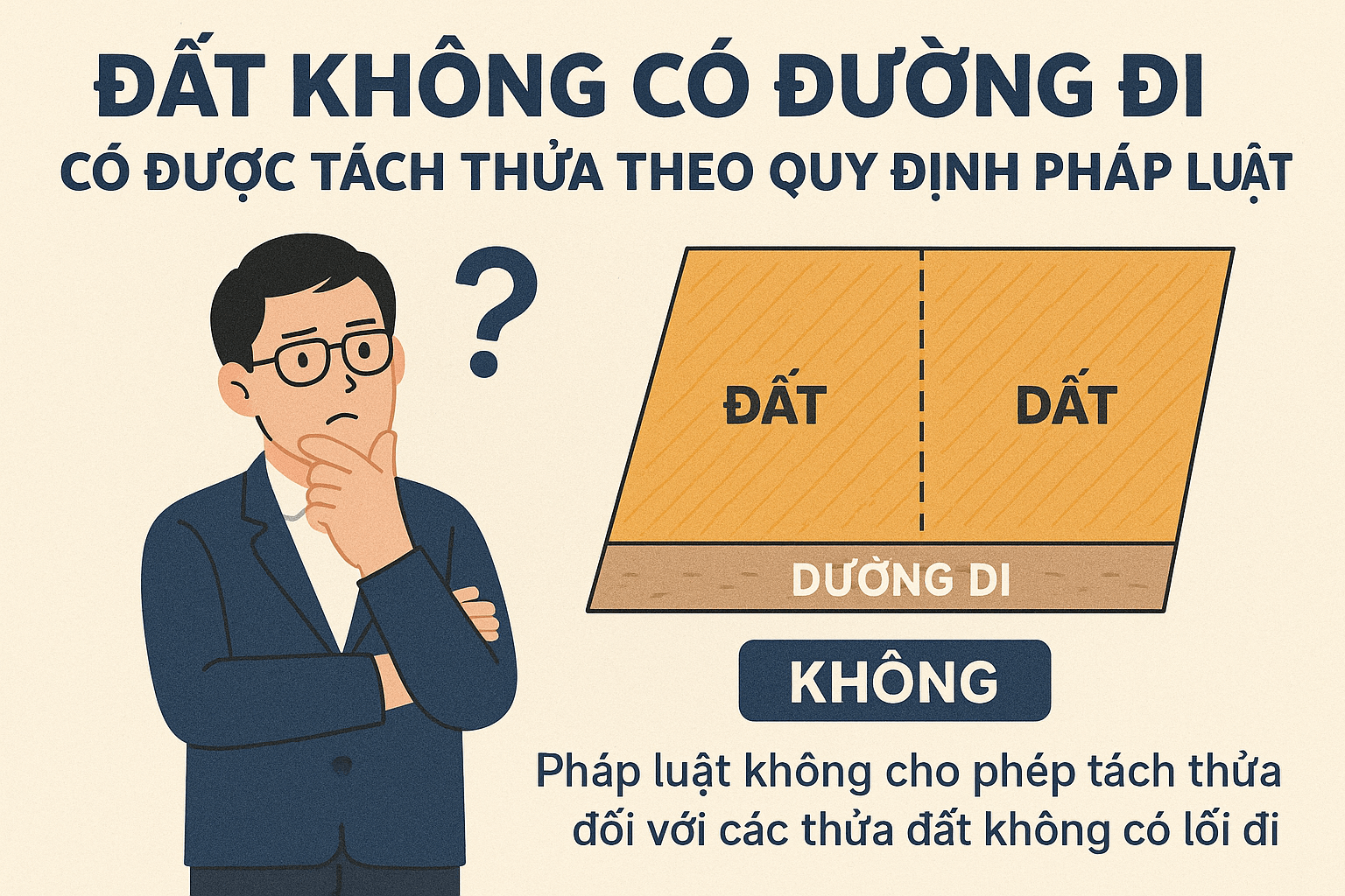 Đất không có đường đi có được tách thửa theo quy định pháp luật?