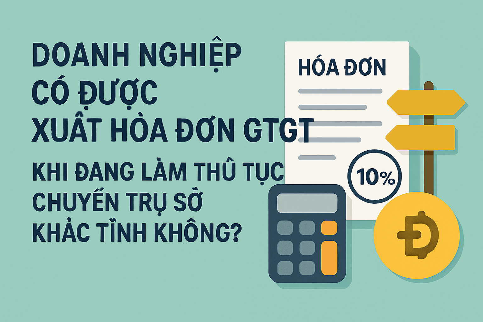 Doanh nghiệp có được xuất hóa đơn GTGT khi đang làm thủ tục chuyển trụ sở khác tỉnh không?