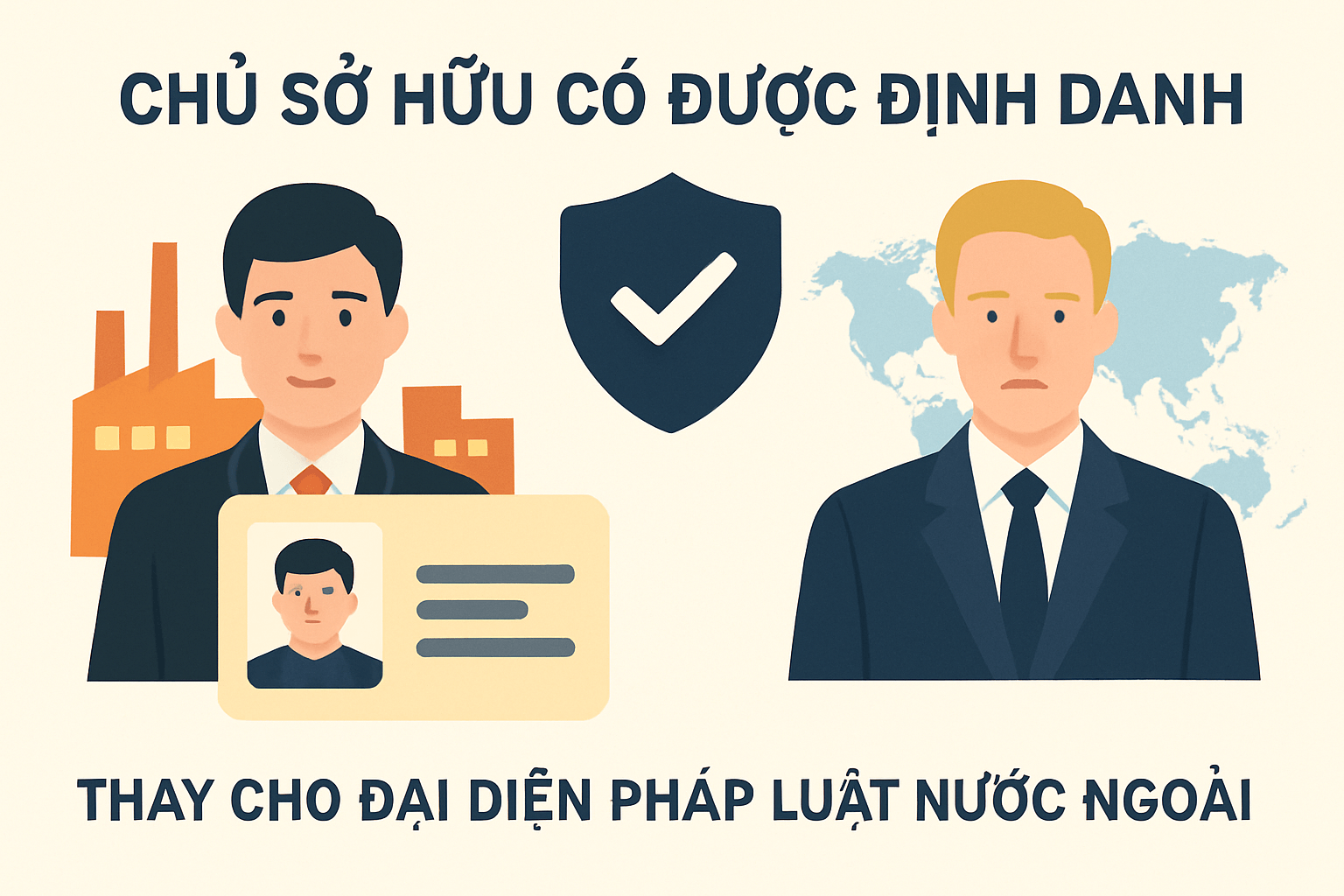 Chủ sở hữu có được định danh thay cho đại diện pháp luật nước ngoài?