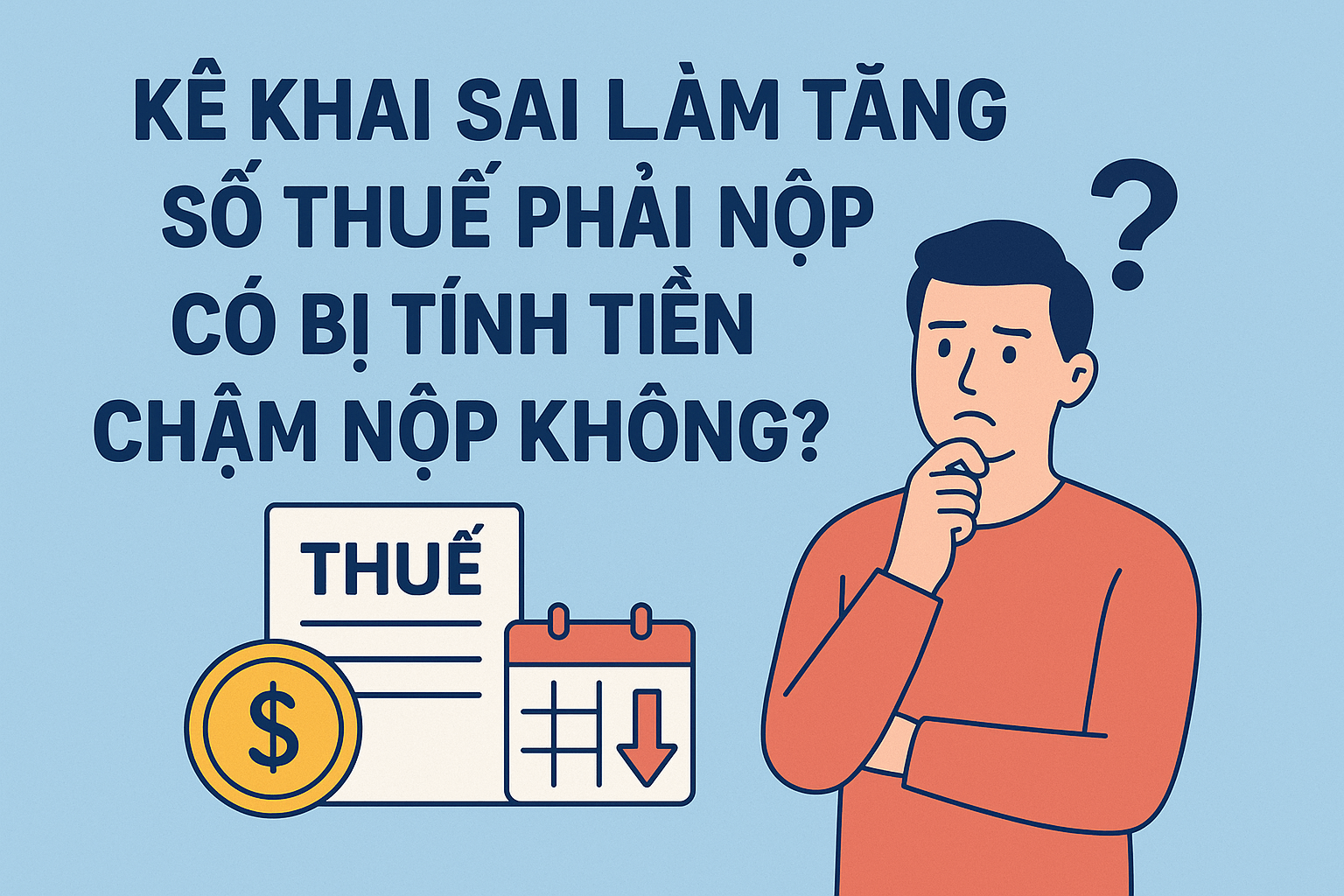 Kê khai sai làm tăng số thuế phải nộp có bị tính tiền chậm nộp không?