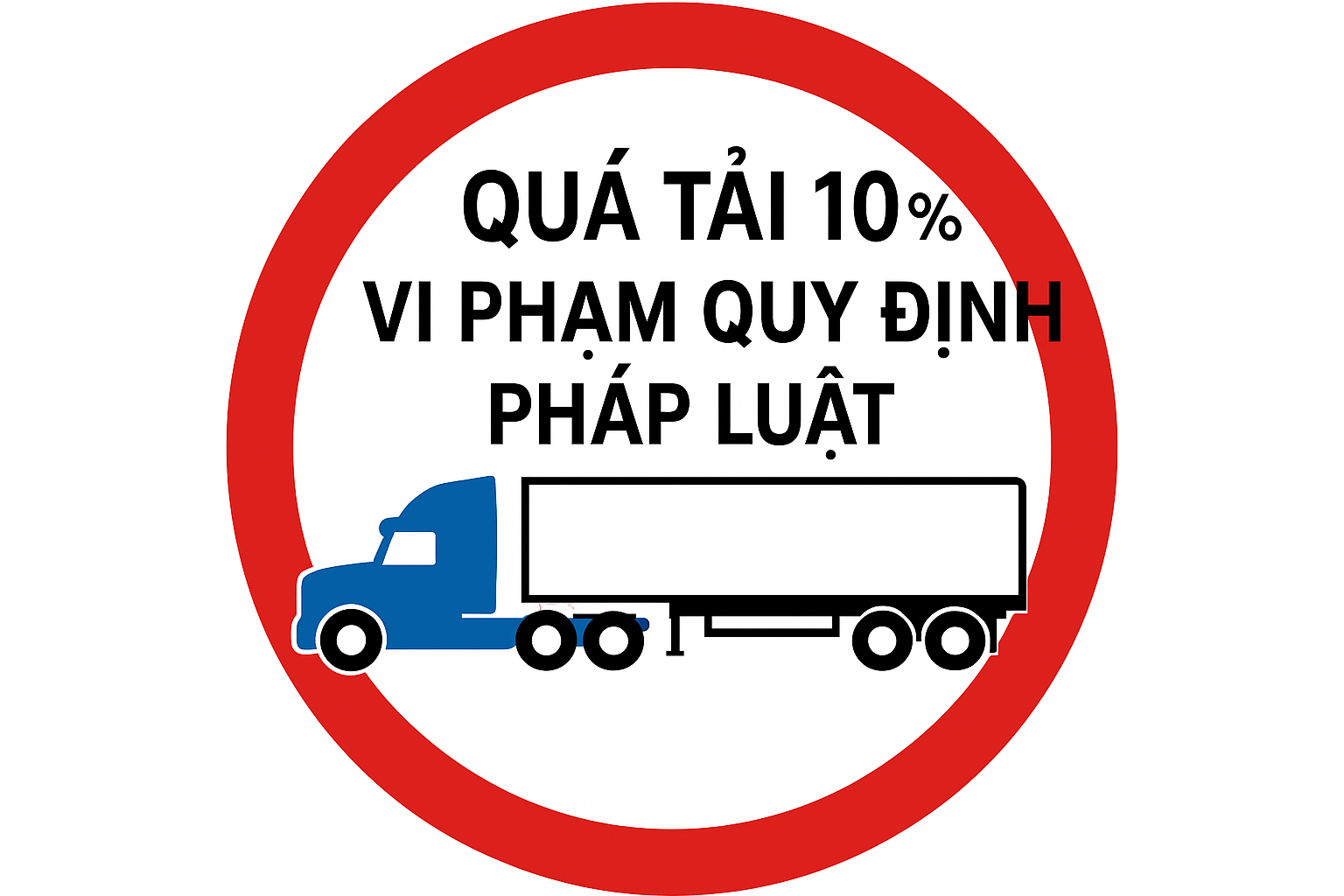 Xe sơ-mi-rơ-moóc chở quá tải 10% có vi phạm quy định pháp luật không?