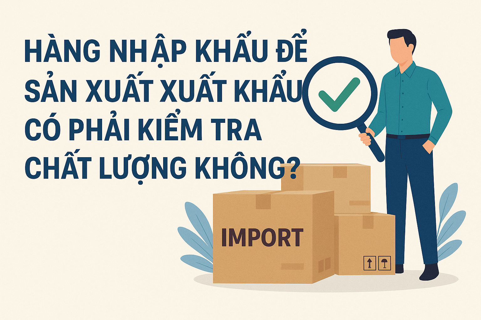 Hàng nhập khẩu để sản xuất xuất khẩu có phải kiểm tra chất lượng không?