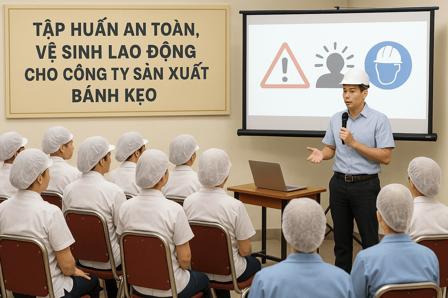 Tập huấn an toàn vệ sinh lao động cho công ty sản xuất bánh kẹo có bắt buộc không?