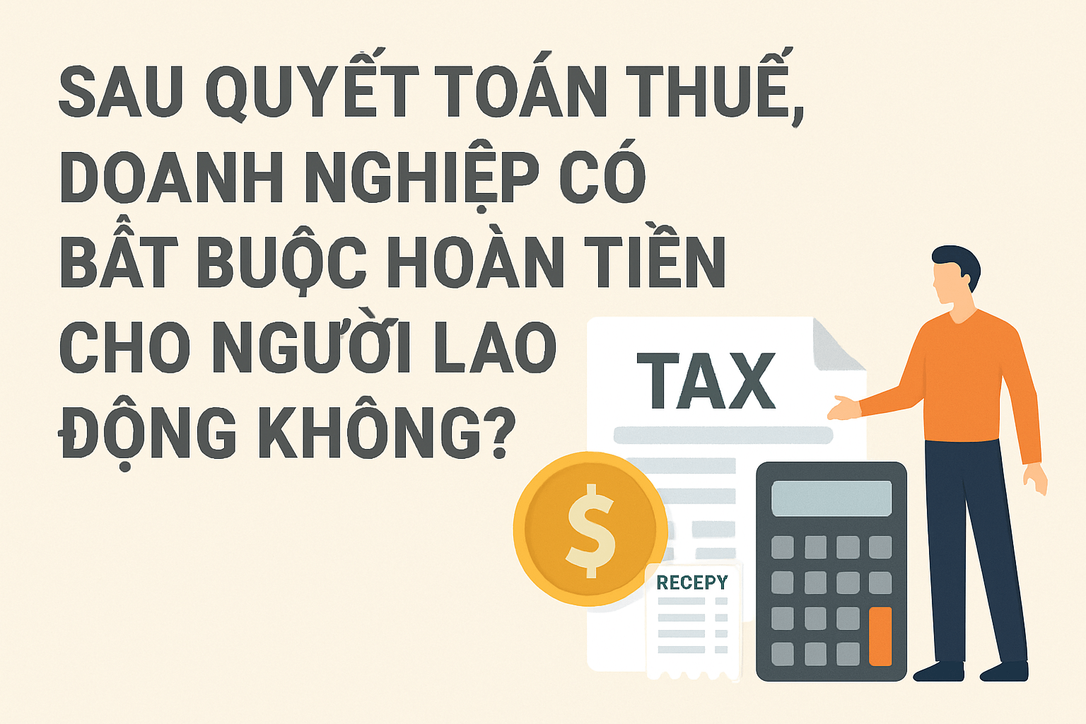 Sau quyết toán thuế, doanh nghiệp có bắt buộc hoàn tiền cho người lao động không?