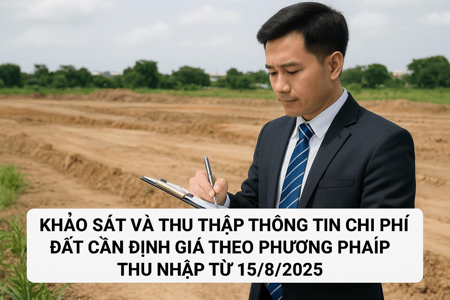 Khảo sát và thu thập thông tin chi phí đất cần định giá theo phương pháp thu nhập từ 15/8/2025