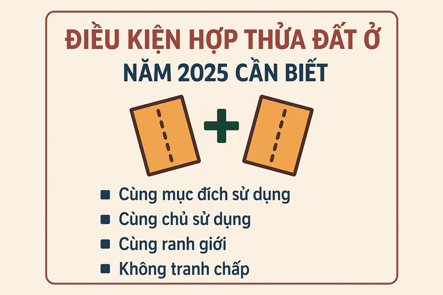 Điều Kiện Hợp Thửa Đất Ở Năm 2025 Cần Biết.