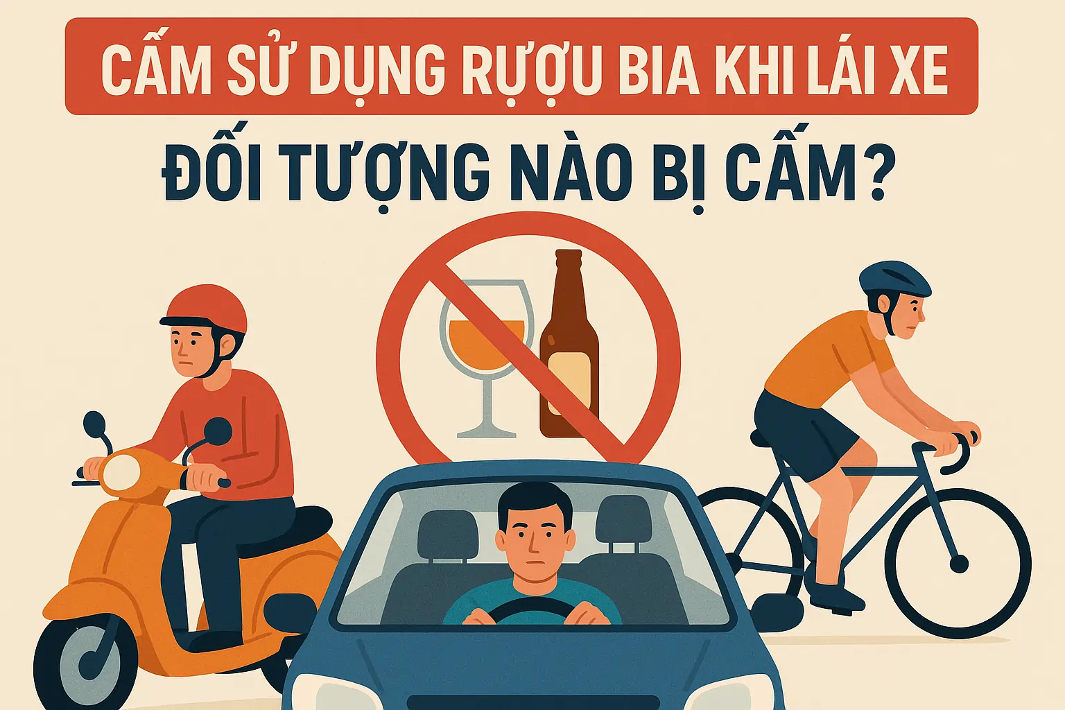 Cấm Sử Dụng Rượu Bia Khi Lái Xe Đối Tượng Nào Bị Cấm?