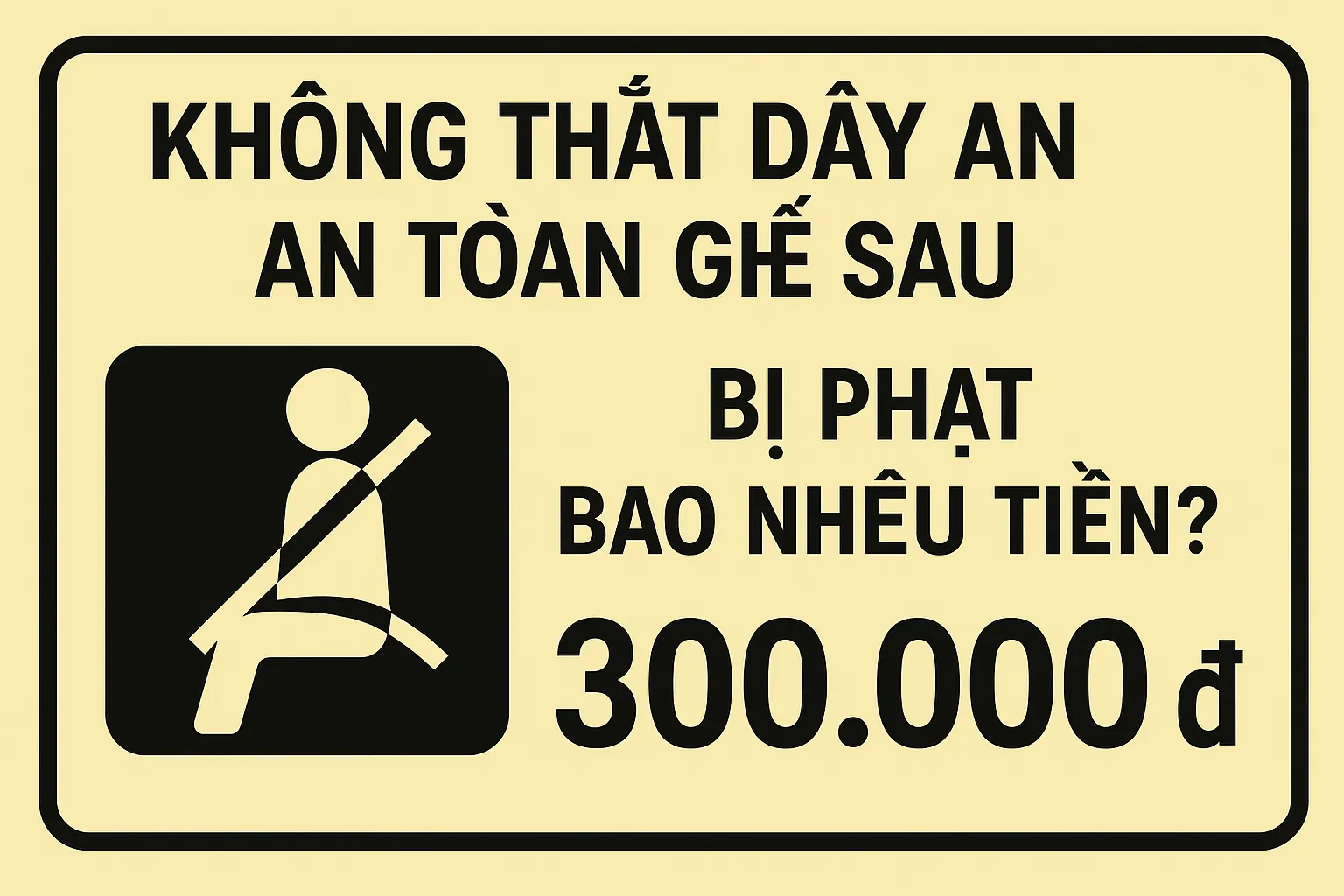 Không thắt dây an toàn ghế sau bị phạt bao nhiêu tiền?