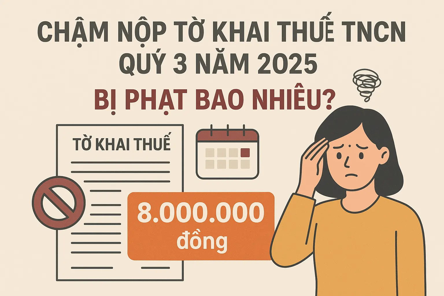 Chậm nộp tờ khai thuế TNCN quý 3 năm 2025 bị phạt bao nhiêu?