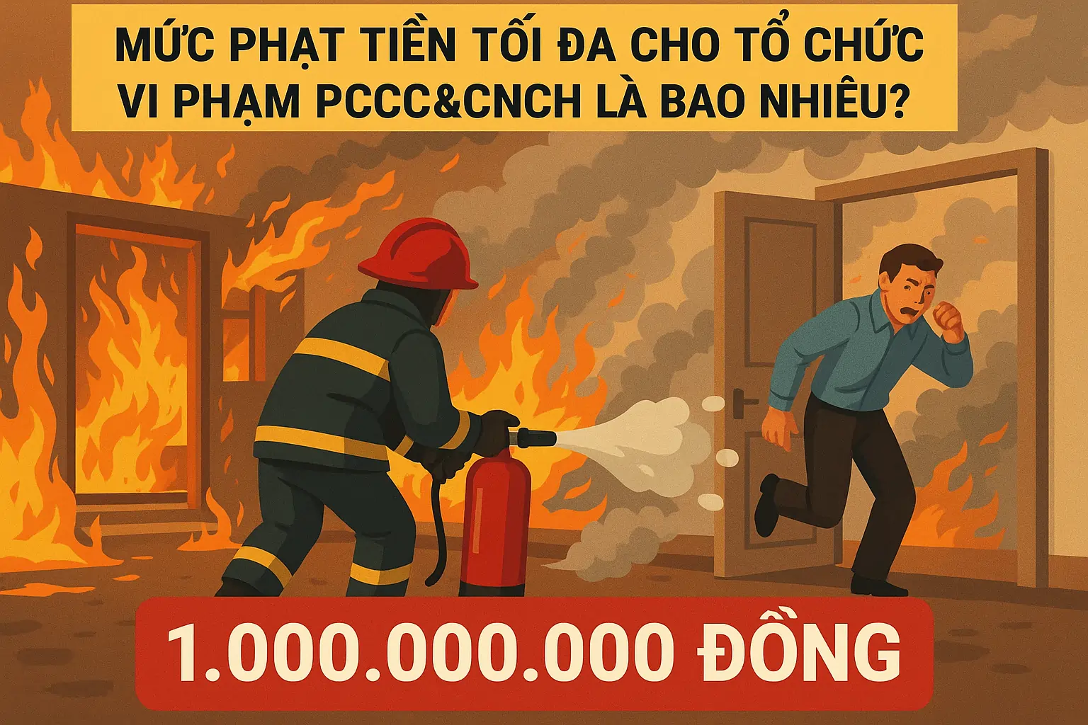 Mức phạt tiền tối đa cho tổ chức vi phạm PCCC&CNCH là bao nhiêu?