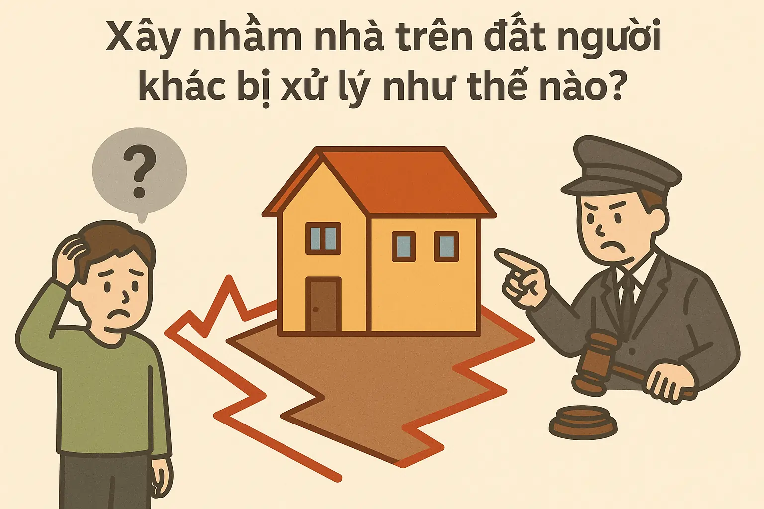 Xây nhầm nhà trên đất người khác bị xử lý như thế nào?
