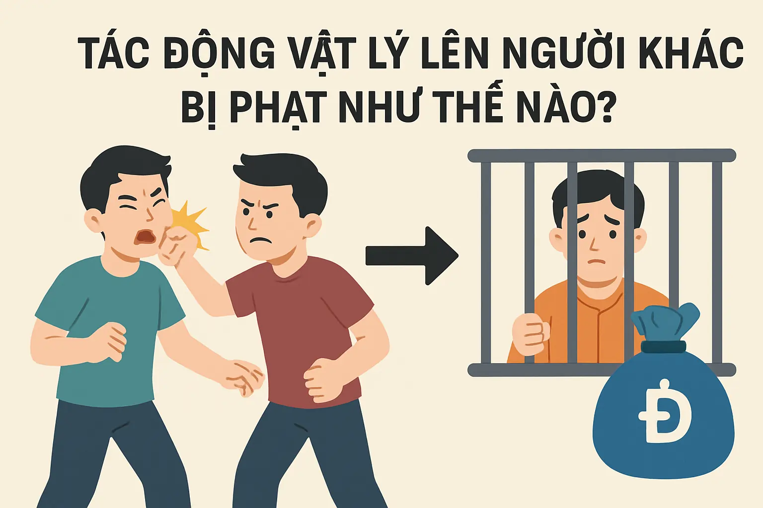 Tác động vật lý lên người khác bị phạt như thế nào?