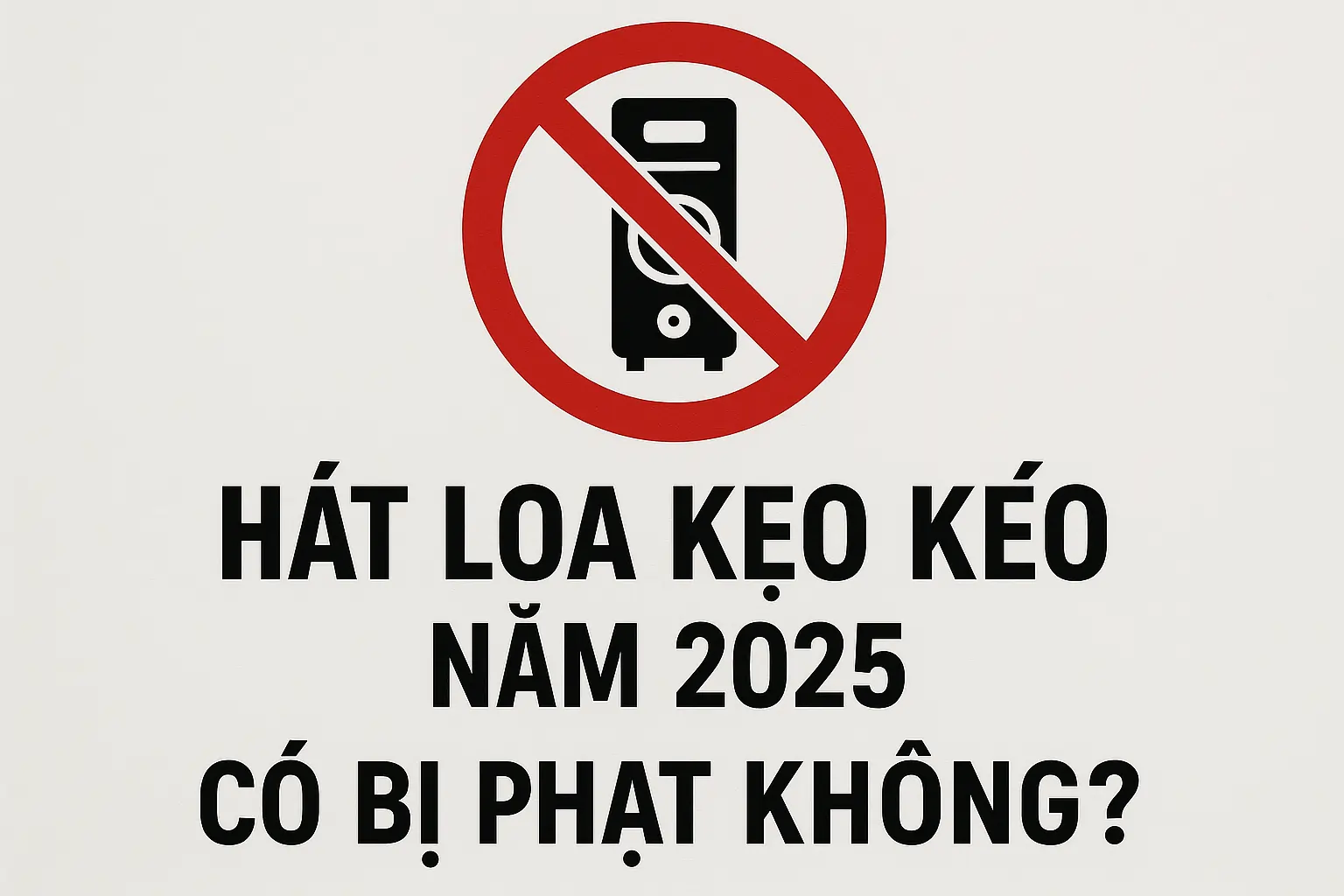 Hát loa kẹo kéo năm 2025 có bị phạt không?