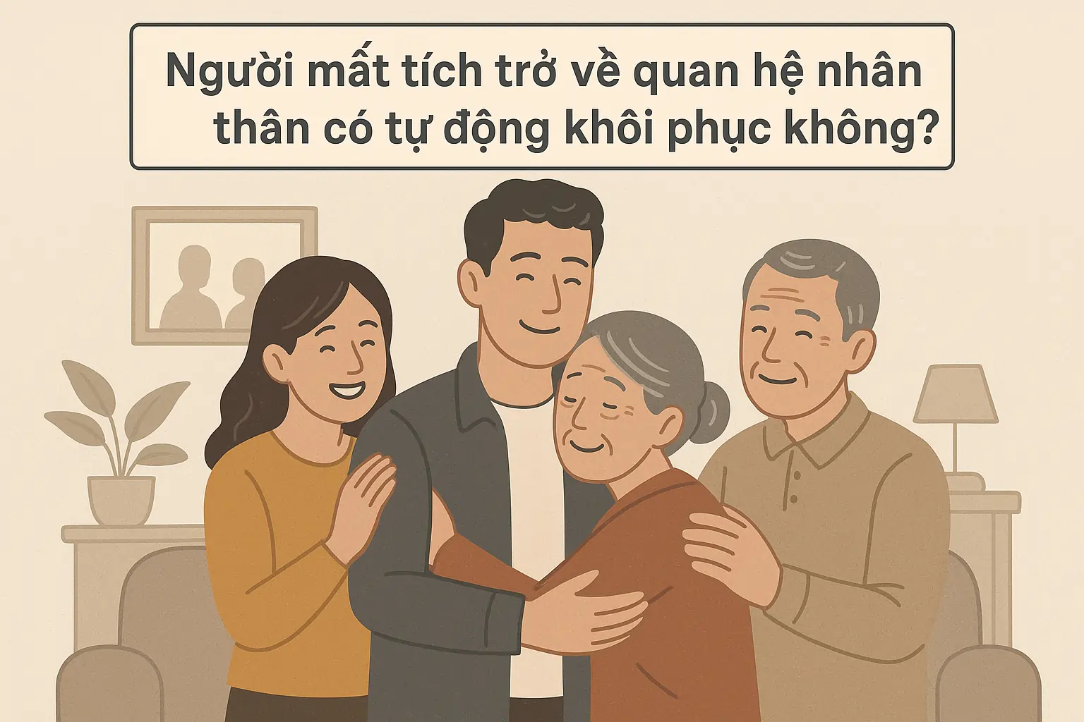 Người mất tích trở về quan hệ nhân thân có tự động khôi phục không?