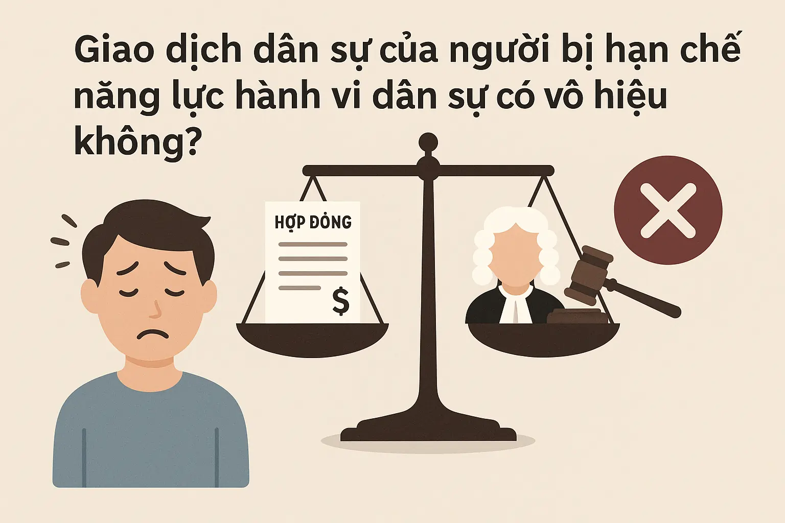 Giao dịch dân sự của người bị hạn chế năng lực hành vi dân sự có vô hiệu không?