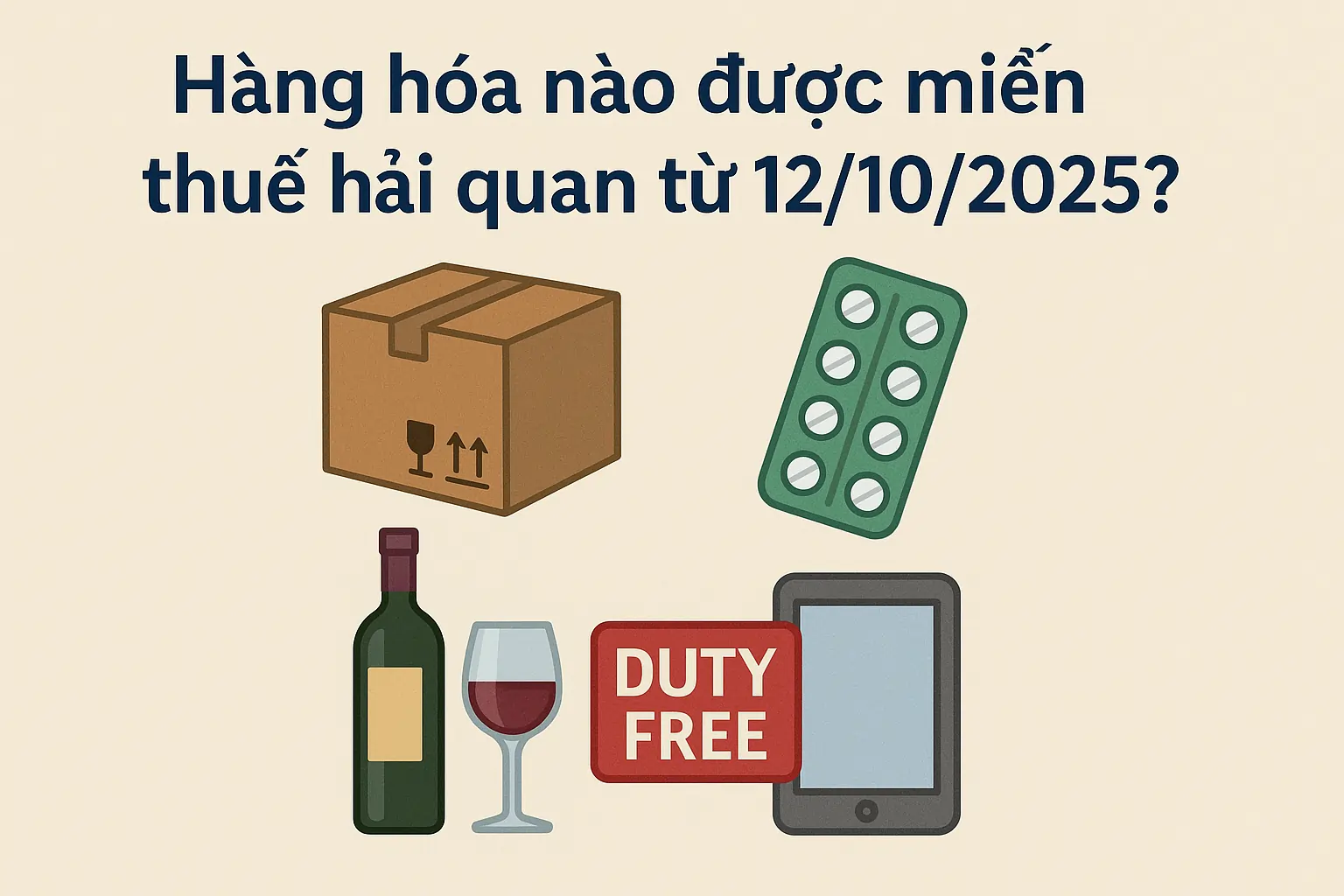 Hàng hóa nào được miễn thuế hải quan từ 12/10/2025?