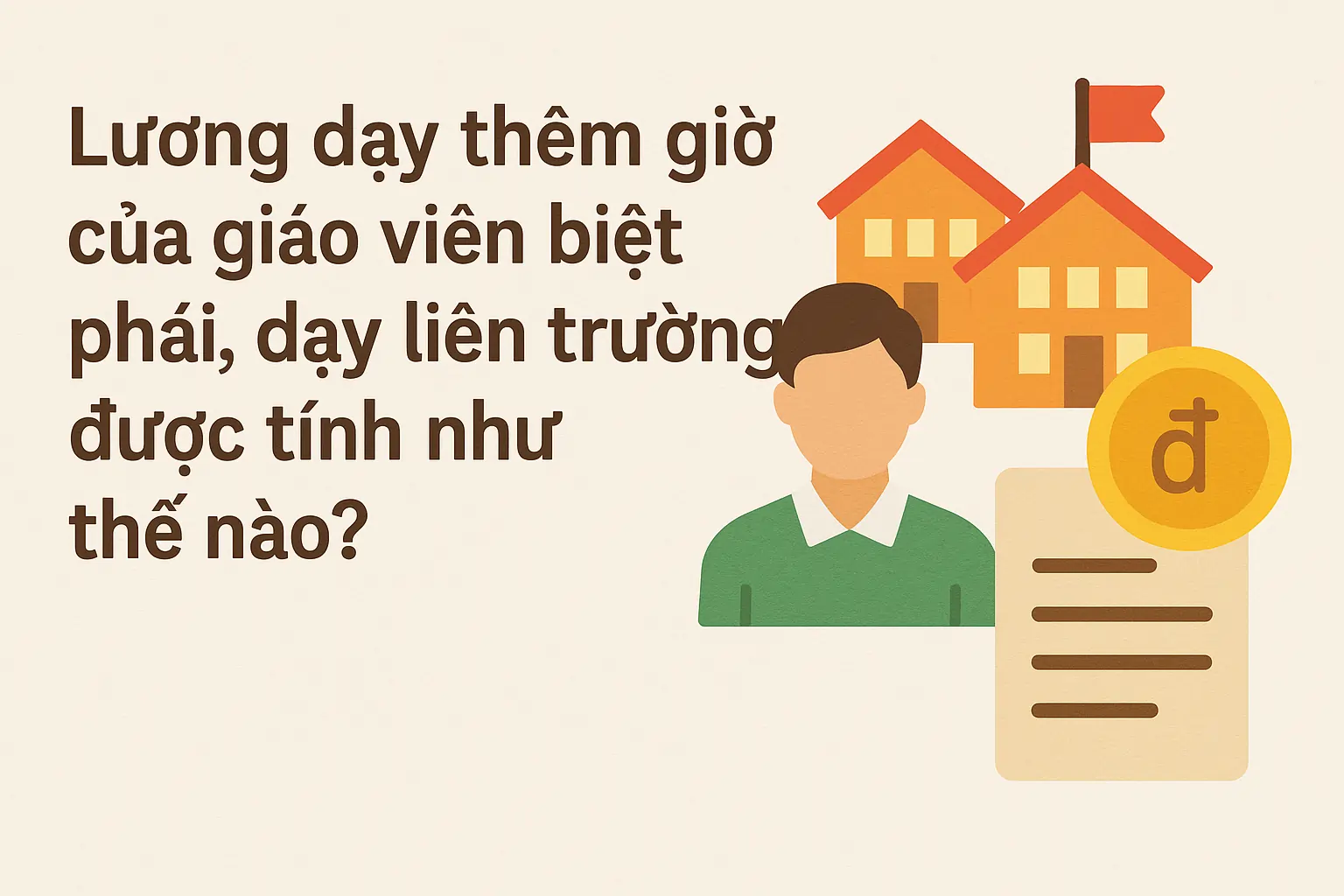 Lương dạy thêm giờ của giáo viên biệt phái, dạy liên trường được tính như thế nào?