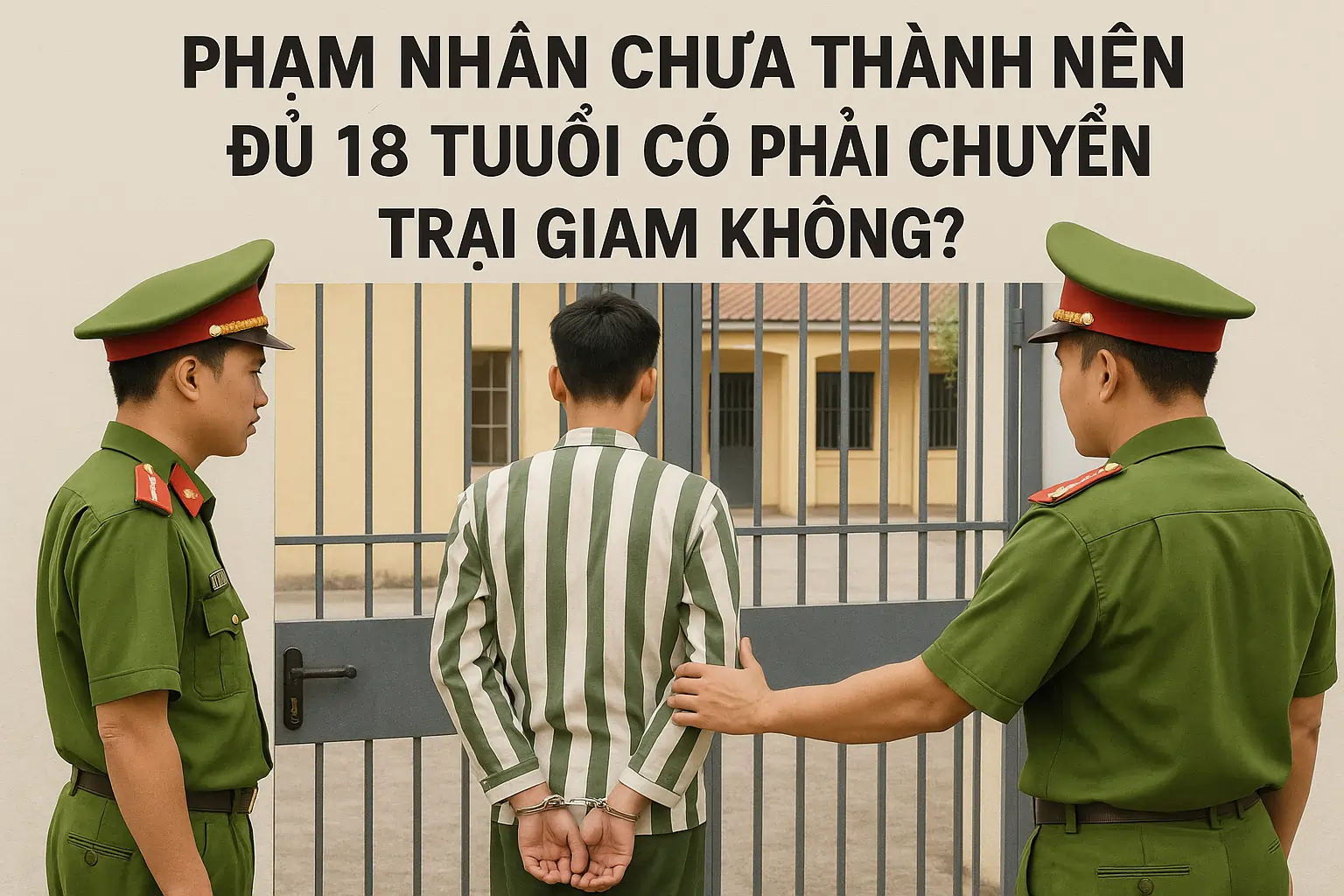 Phạm nhân chưa thành niên đủ 18 tuổi có phải chuyển trại giam không?