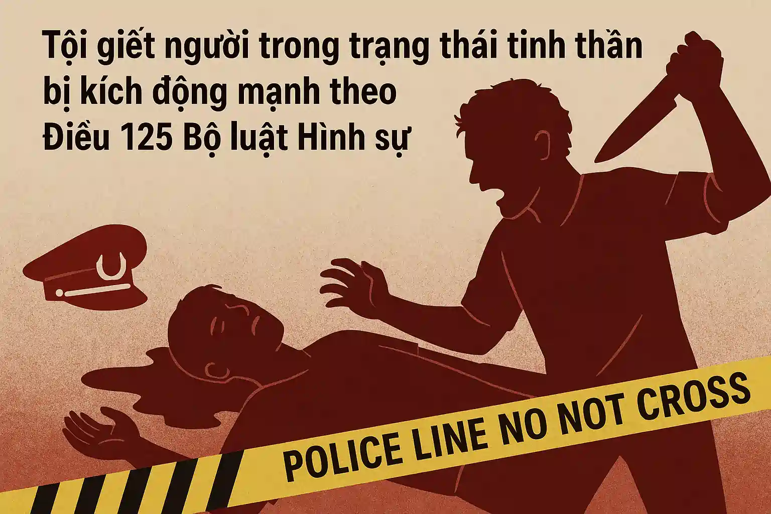 Tội giết người trong trạng thái tinh thần bị kích động mạnh theo Điều 125 Bộ luật Hình sự.