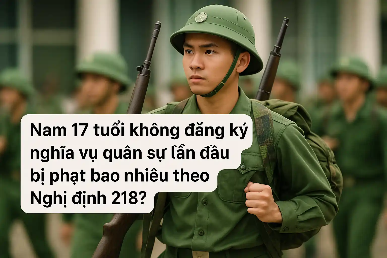 Nam 17 tuổi không đăng ký nghĩa vụ quân sự lần đầu bị phạt bao nhiêu theo Nghị định 218?