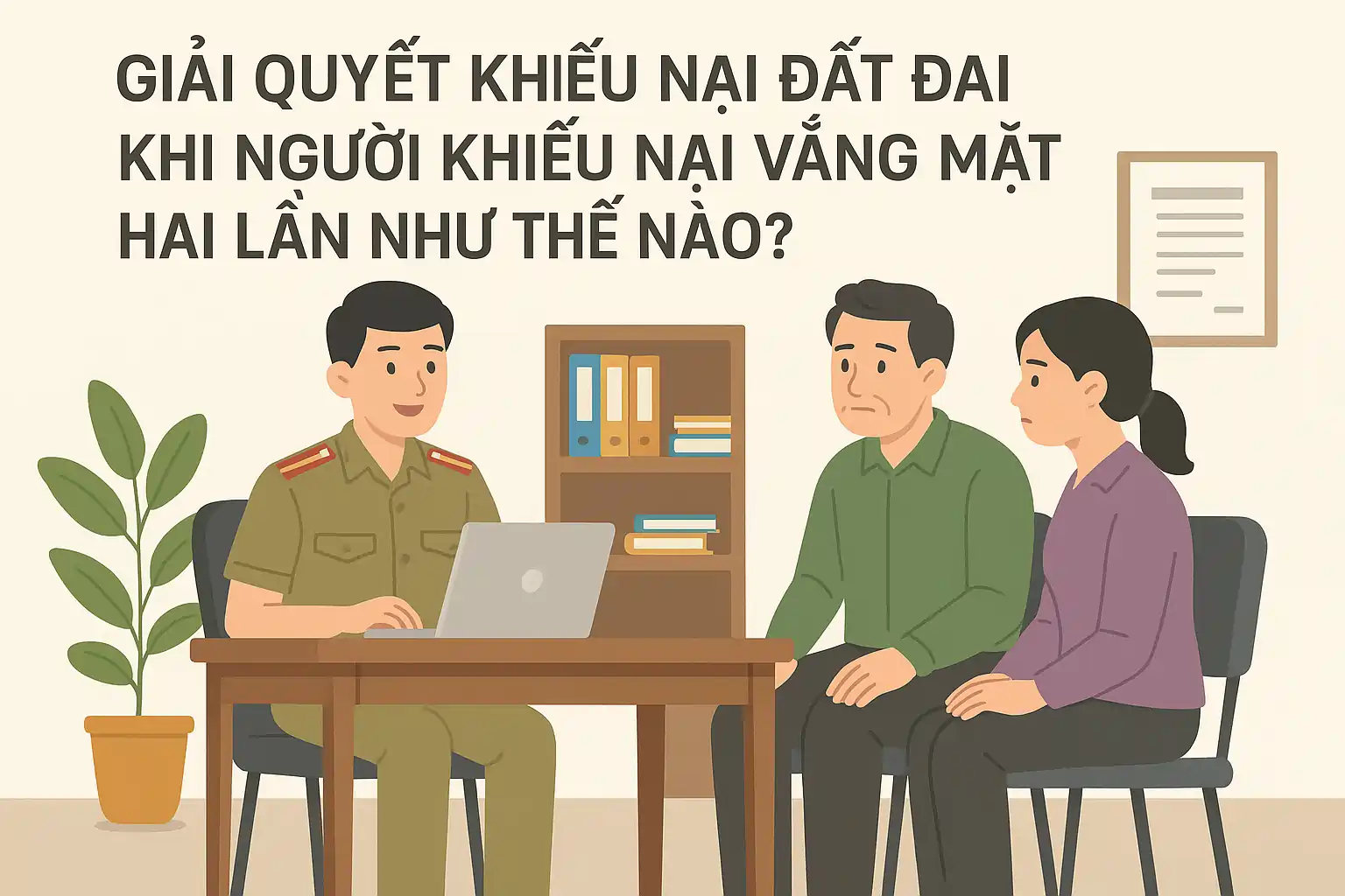Giải quyết khiếu nại đất đai khi người khiếu nại vắng mặt hai lần như thế nào?