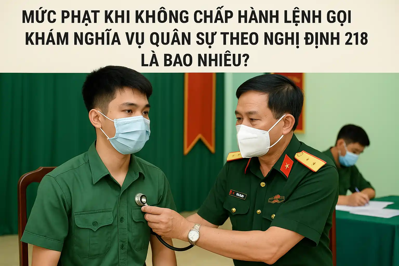 Mức phạt khi không chấp hành lệnh gọi khám nghĩa vụ quân sự theo Nghị định 218 là bao nhiêu?