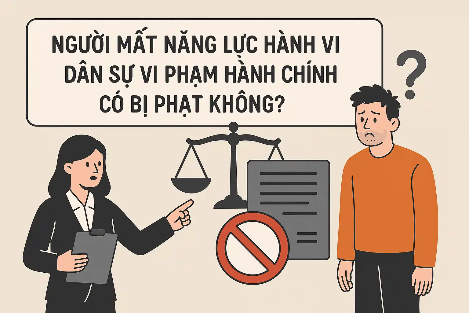 Người mất năng lực hành vi dân sự vi phạm hành chính có bị phạt không?