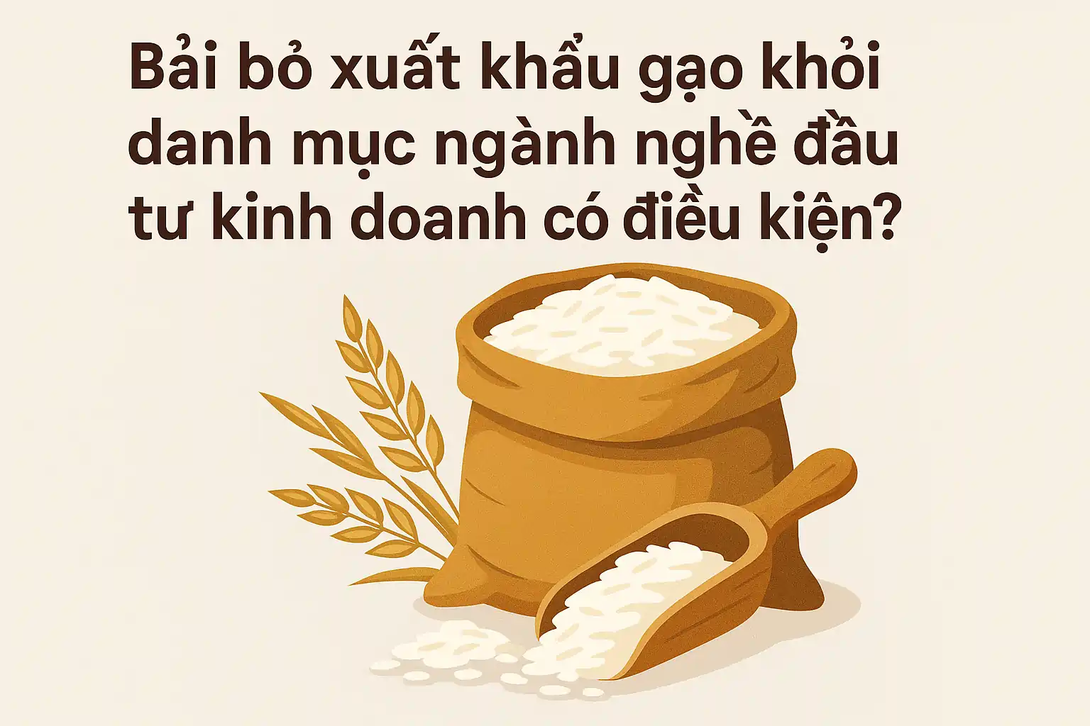 Bãi bỏ xuất khẩu gạo khỏi danh mục ngành nghề đầu tư kinh doanh có điều kiện?