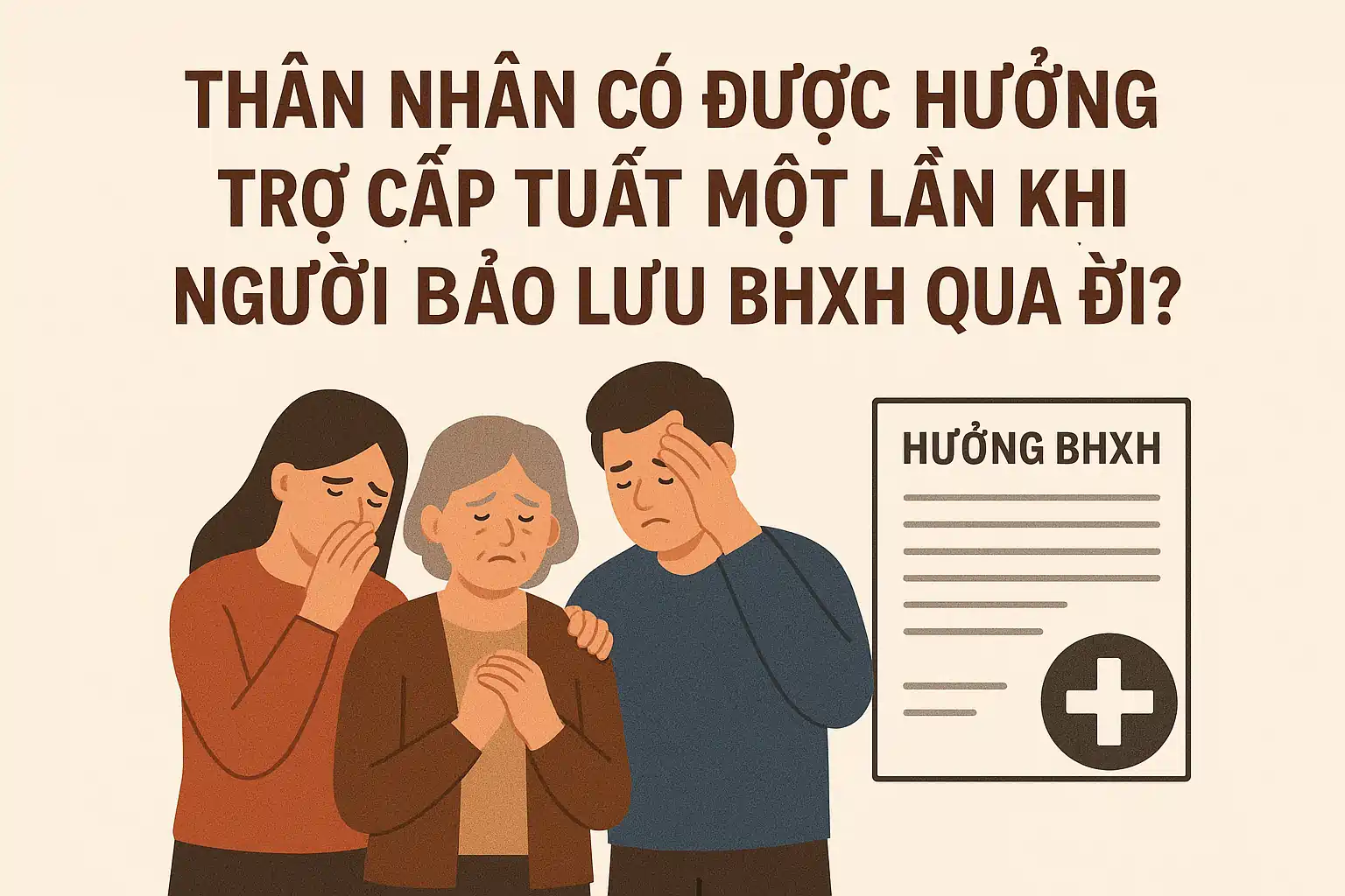 Thân nhân có được hưởng trợ cấp tuất một lần khi người bảo lưu BHXH qua đời?