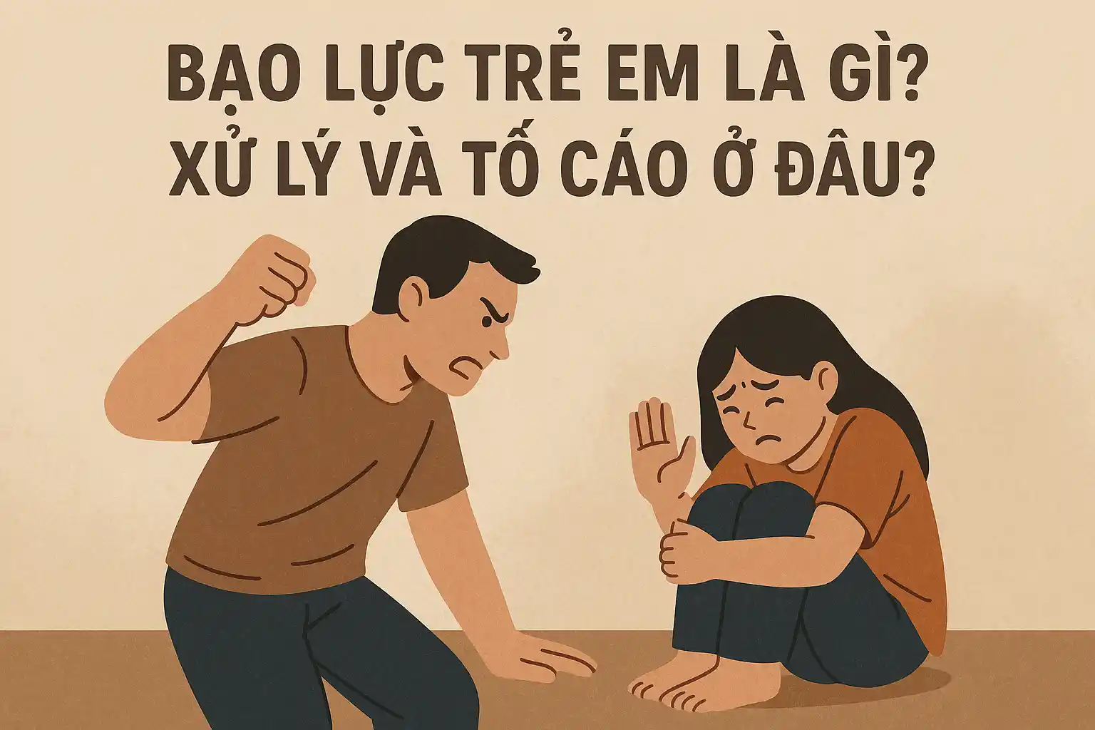 Bạo lực trẻ em là gì? Xử lý và tố cáo ở đâu?