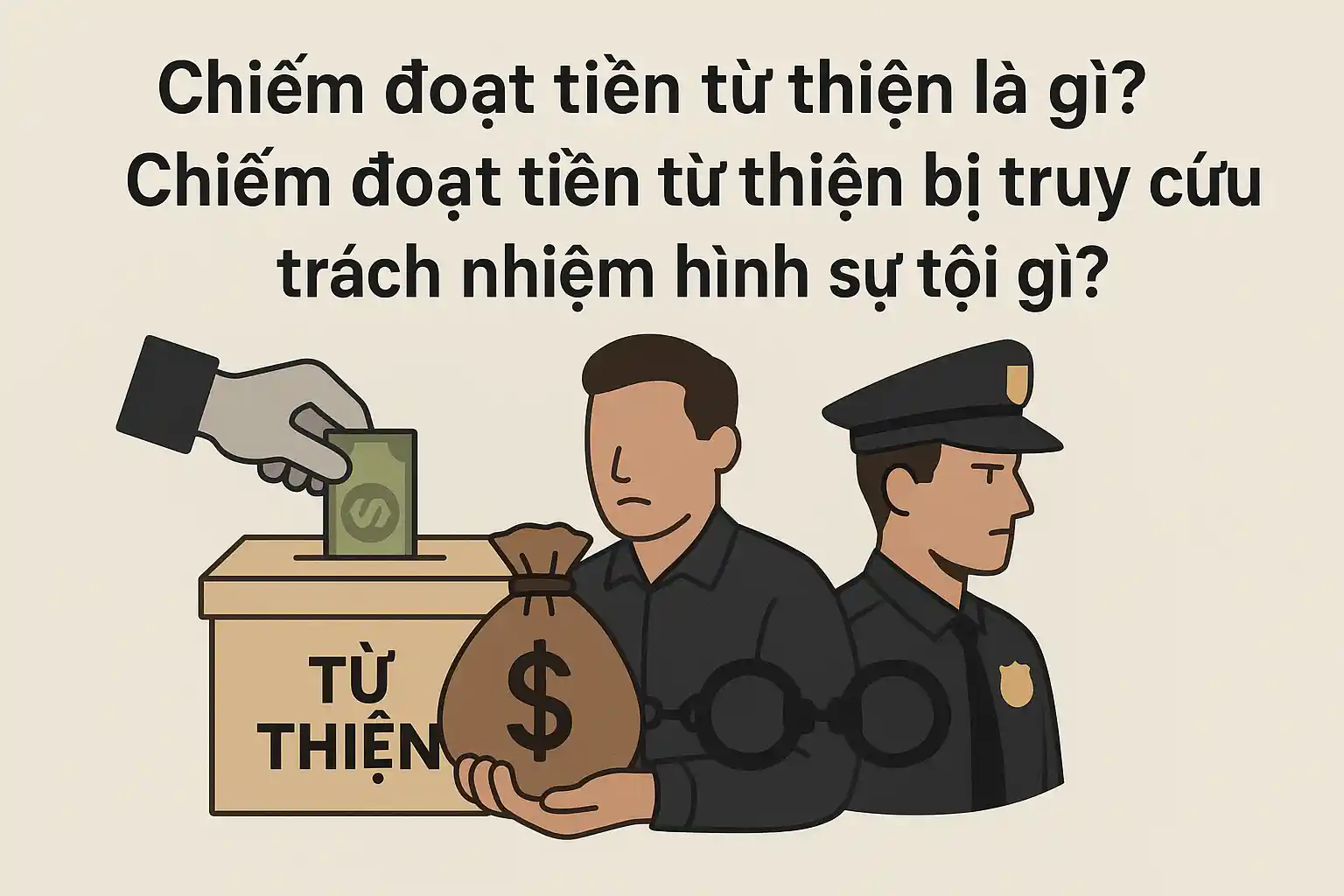 Chiếm đoạt tiền từ thiện là gì? Chiếm đoạt tiền từ thiện bị truy cứu trách nhiệm hình sự tội gì?