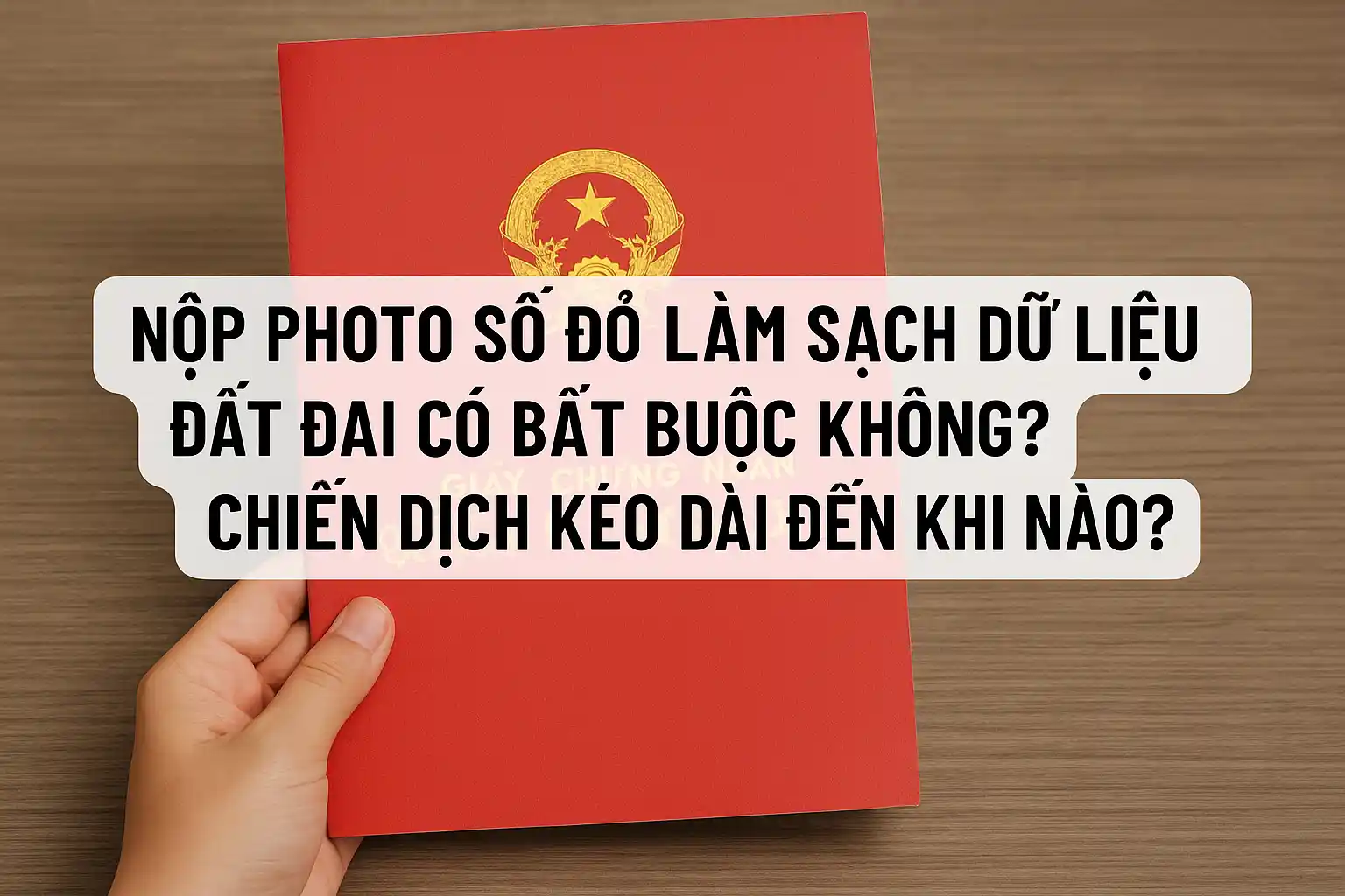 Nộp Photo Sổ Đỏ Làm Sạch Dữ Liệu Đất Đai Có Bắt Buộc Không? Chiến Dịch Kéo Dài Đến Khi Nào?