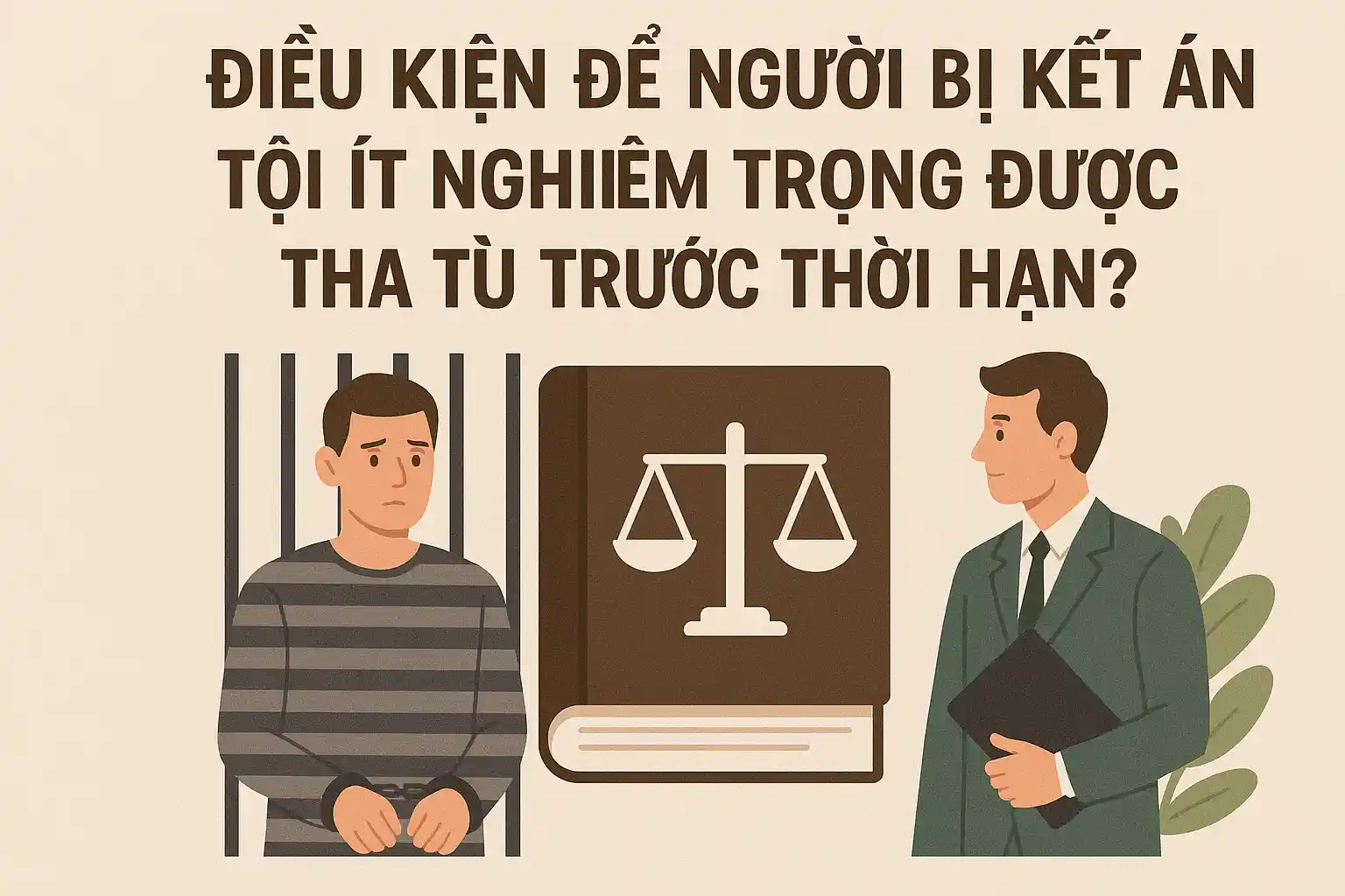 Điều kiện để người bị kết án tội ít nghiêm trọng được tha tù trước thời hạn?