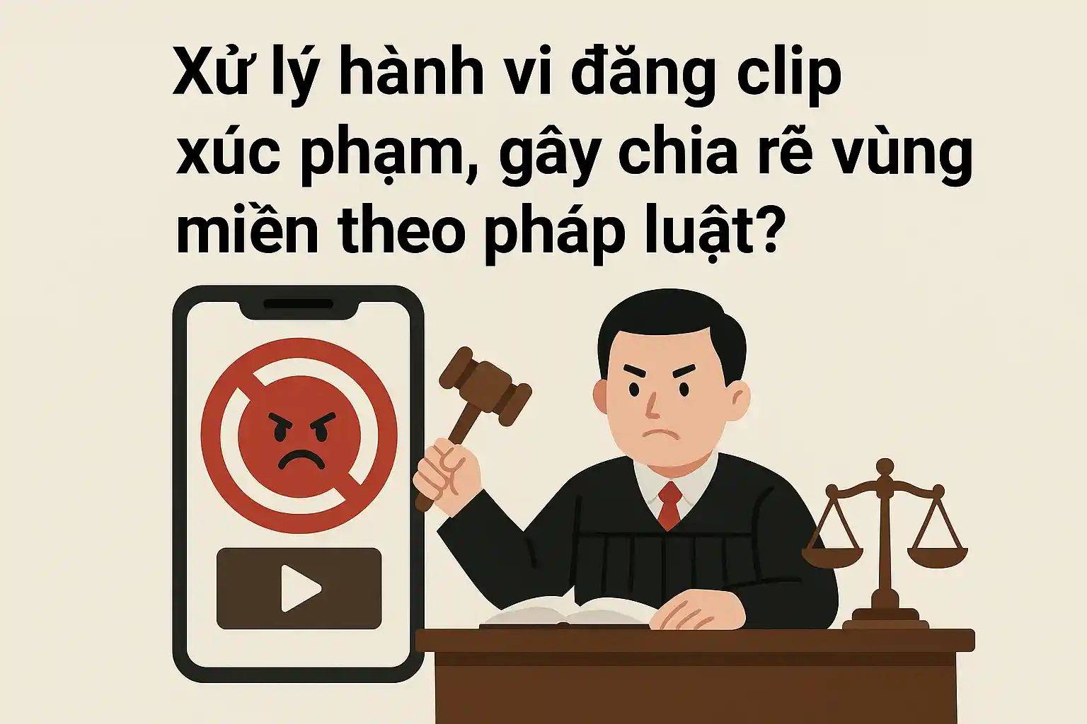 Xử lý hành vi đăng clip xúc phạm, gây chia rẽ vùng miền theo pháp luật?