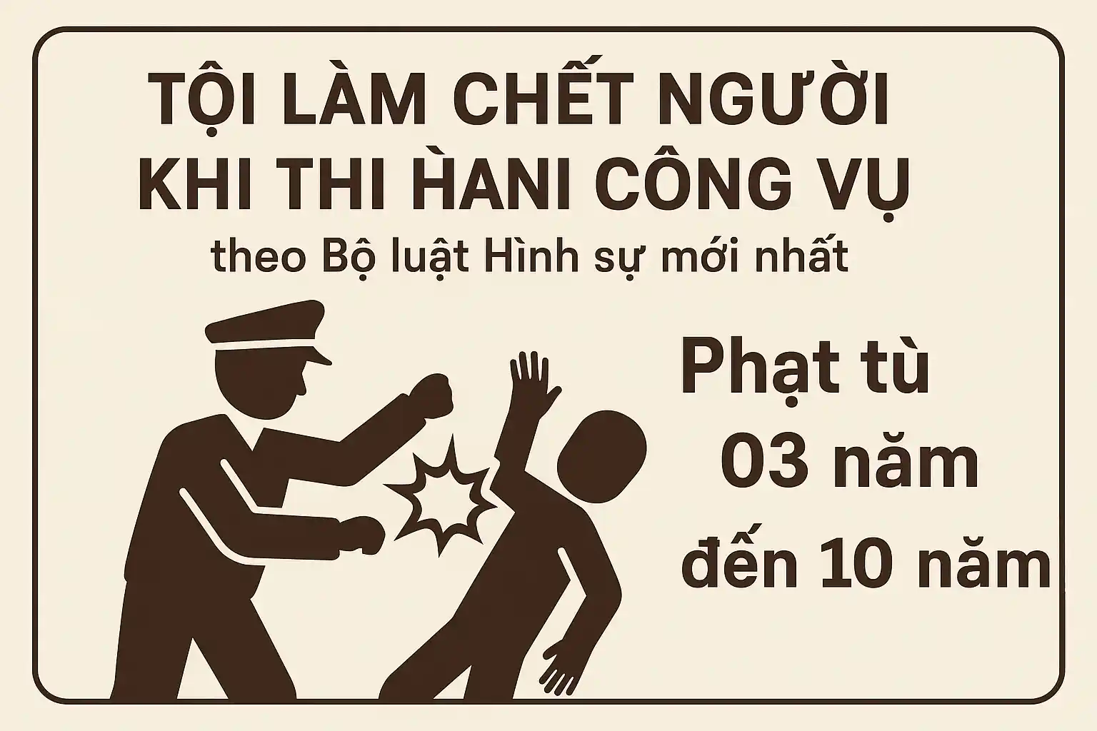 Mức phạt tội làm chết người khi thi hành công vụ theo Bộ luật Hình sự mới nhất?