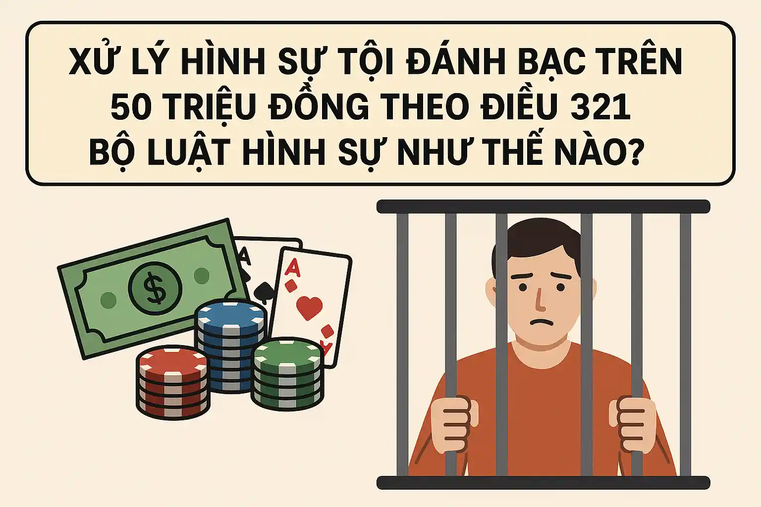 Xử lý hình sự tội đánh bạc trên 50 triệu đồng theo Điều 321 Bộ luật Hình sự như thế nào?