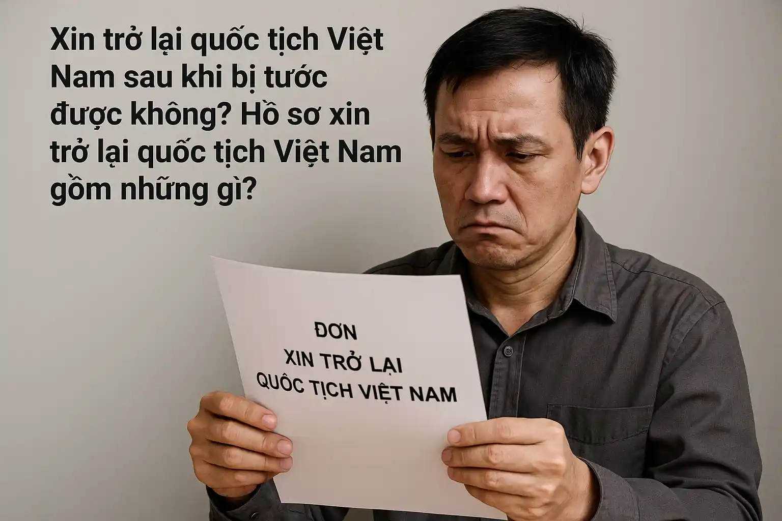 Xin trở lại quốc tịch Việt Nam sau khi bị tước được không?Hồ sơ xin trở lại quốc tịch Việt Nam gồm những gì?
