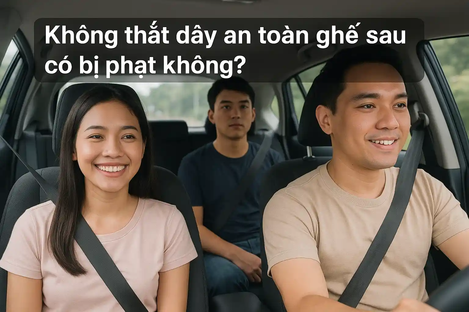 Không thắt dây an toàn ghế sau có bị phạt không?