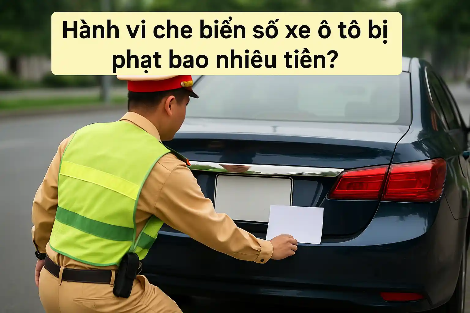 Hành vi che biển số xe ô tô bị phạt bao nhiêu tiền?