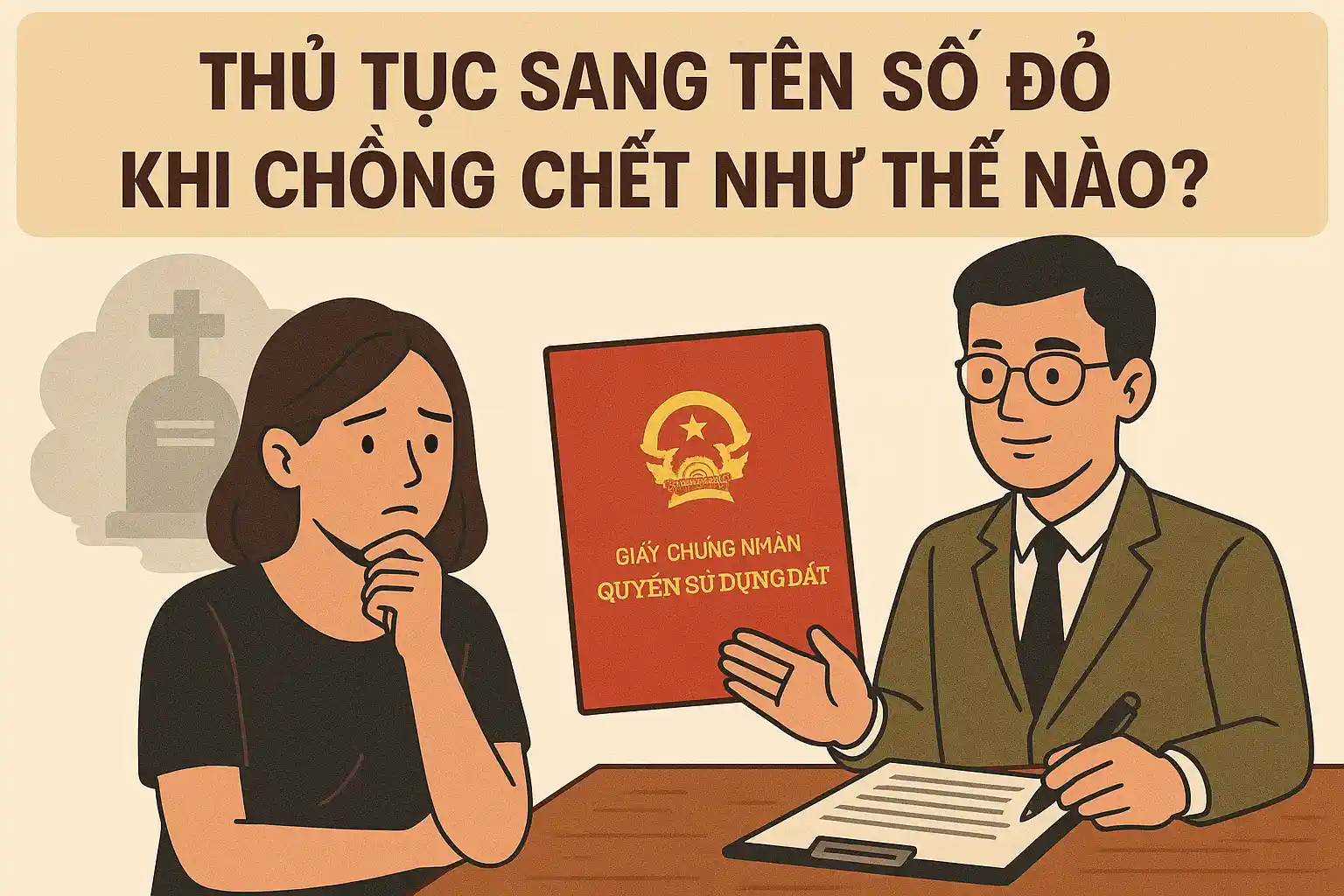 Thủ tục sang tên sổ đỏ khi chồng chết như thế nào?