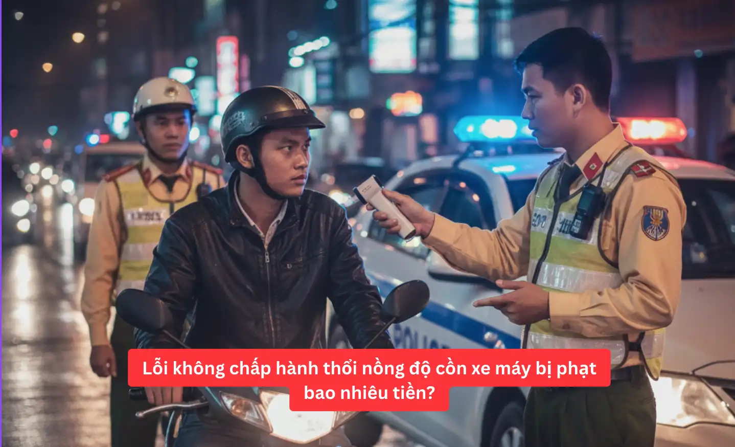 Lỗi không chấp hành thổi nồng độ cồn xe máy bị phạt bao nhiêu tiền?