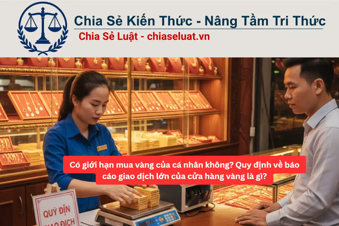 Có giới hạn mua vàng của cá nhân không? Quy định về báo cáo giao dịch lớn của cửa hàng vàng là gì?