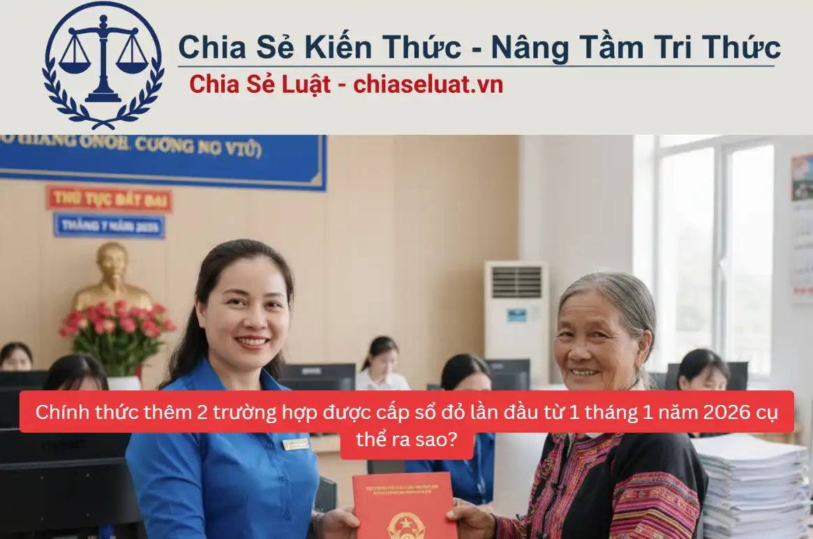 Chính thức thêm 2 trường hợp được cấp sổ đỏ lần đầu từ 1 tháng 1 năm 2026 cụ thể ra sao?