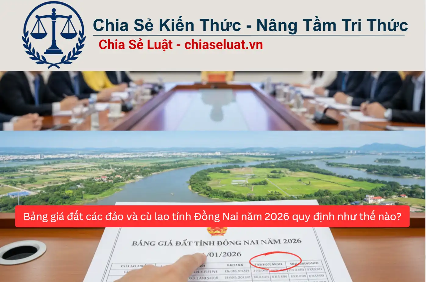 Bảng giá đất các đảo và cù lao tỉnh Đồng Nai năm 2026 quy định như thế nào?