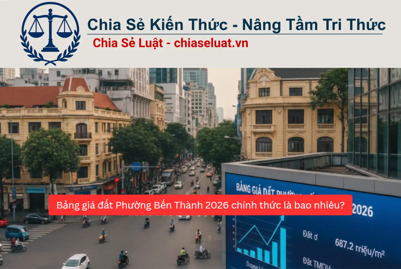 Bảng giá đất Phường Bến Thành 2026 chính thức là bao nhiêu?