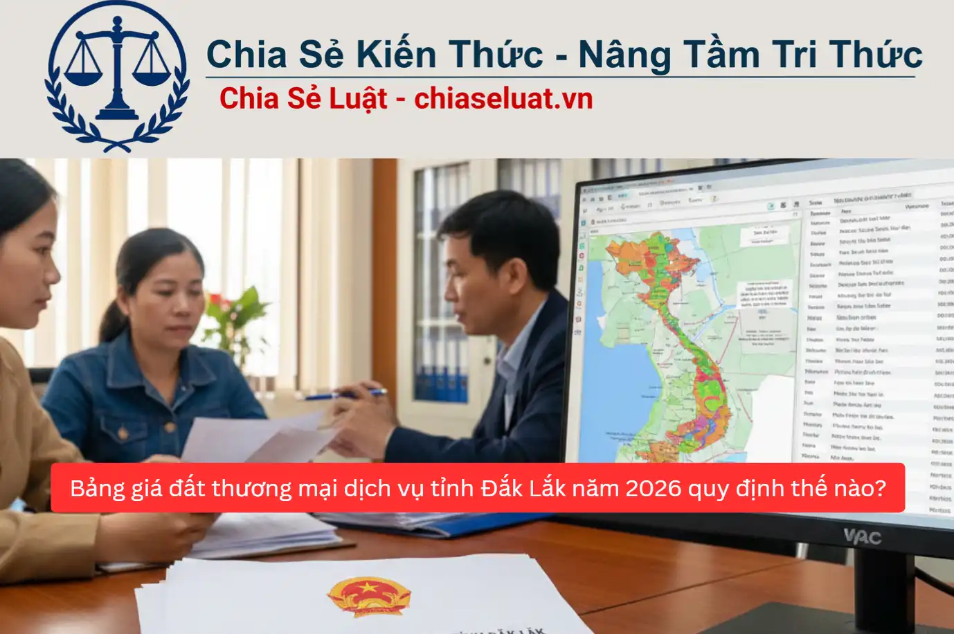 Bảng giá đất thương mại dịch vụ tỉnh Đắk Lắk năm 2026 quy định thế nào?